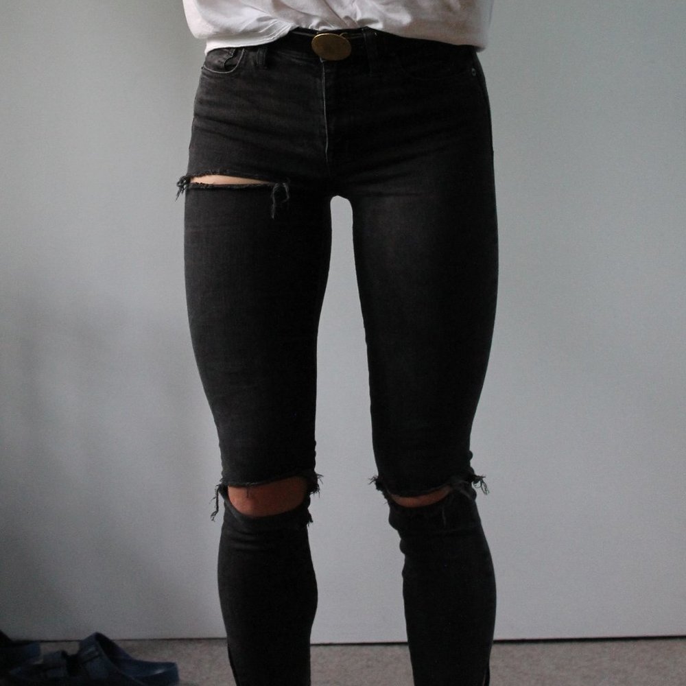 Madewell Black 9" High Riser Skinny Skinny Jeans, Size 27T